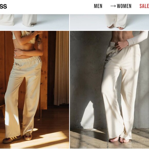 Talentless French Terry Lounge Pant - Bone - L - Excellent Preowned - Picture 3 of 6